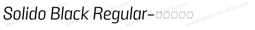 Solido Black Regular字体转换